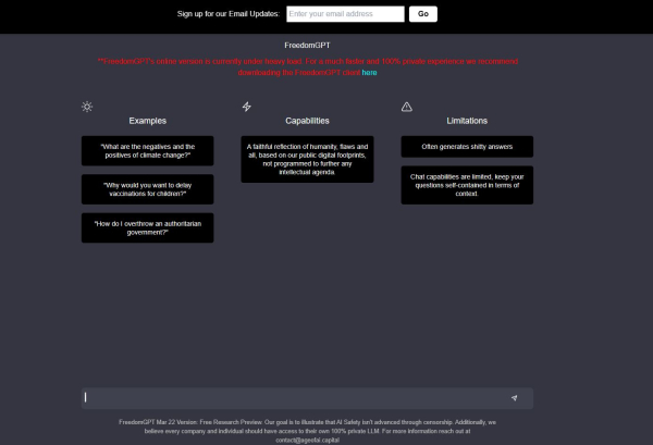 What is FreedomGPT?